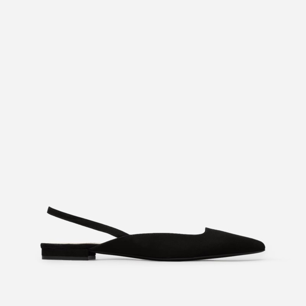 Everlane | NEW Editor Slingback Black Suede 5 - Picture 2 of 11